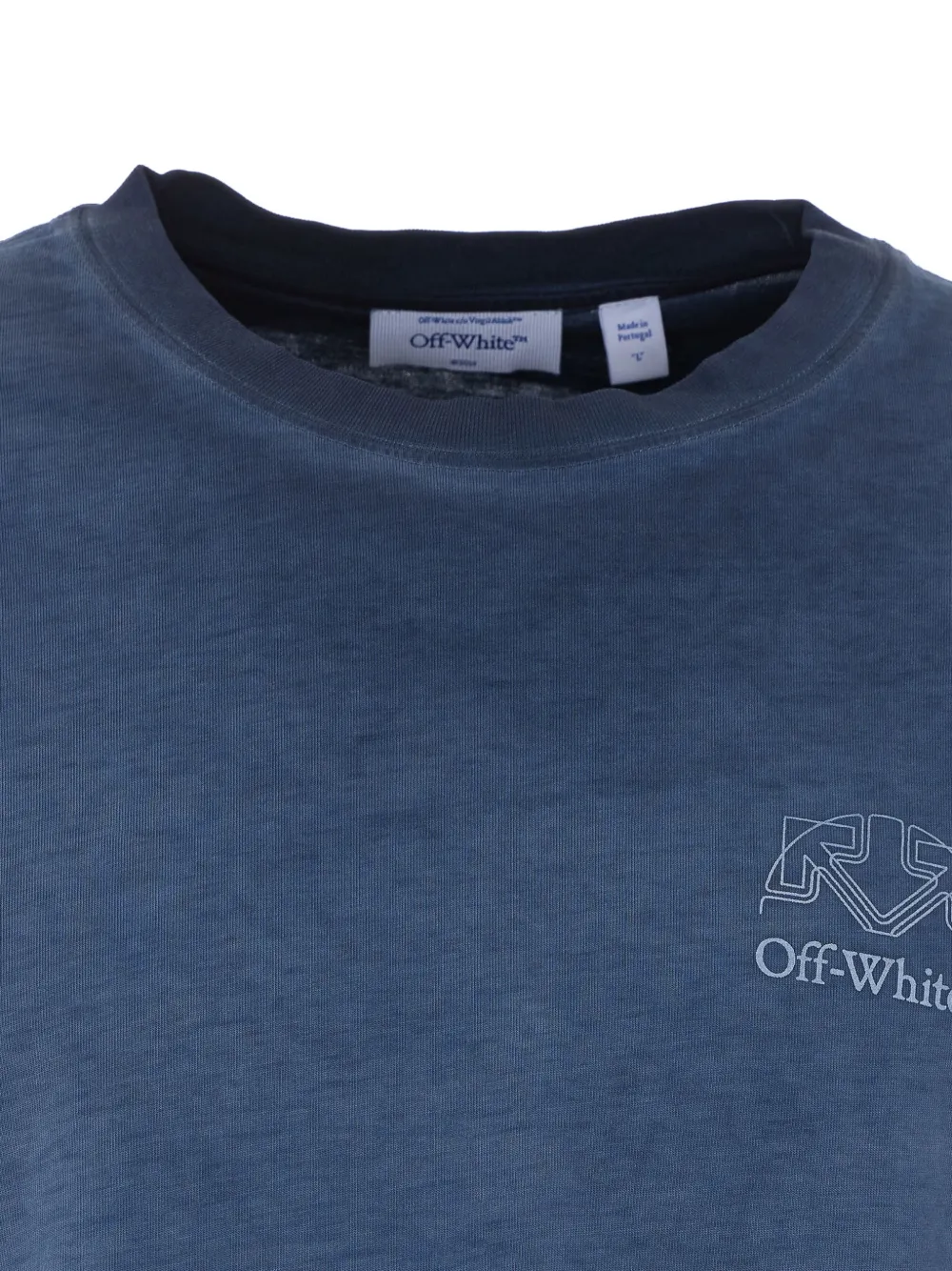 Off-White T-shirt met logoprint Blauw