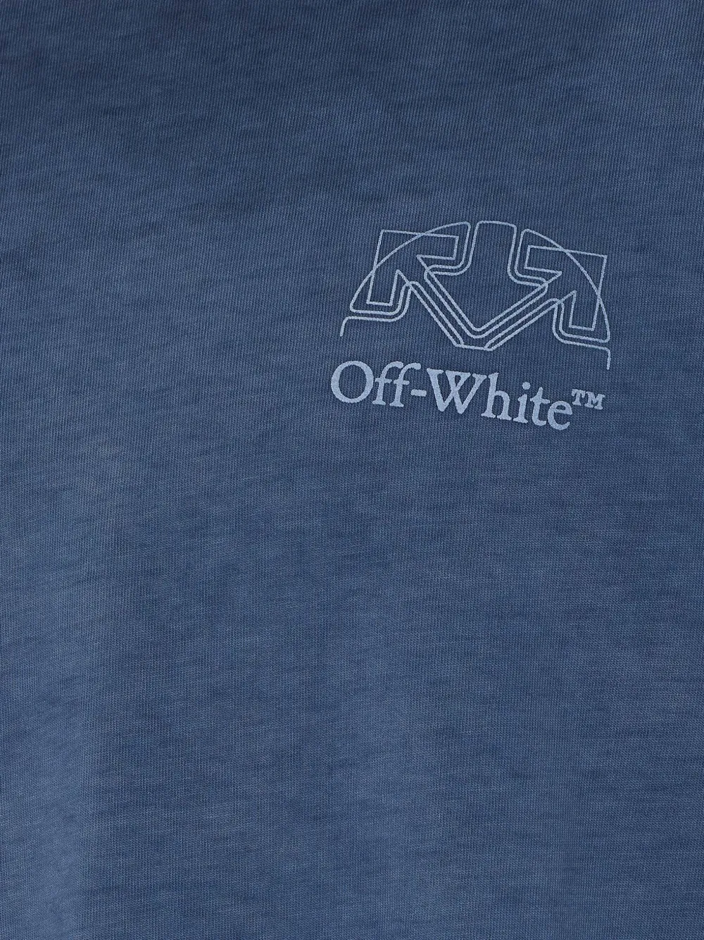 Off-White T-shirt met logoprint Blauw