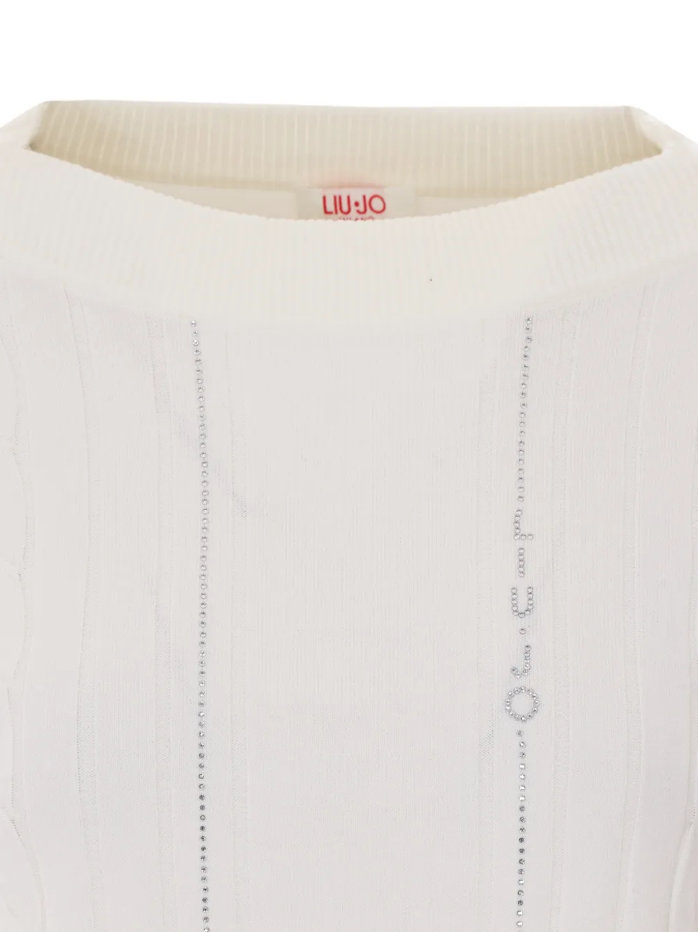 LIU JO Trui met contrasterende afwerking Wit