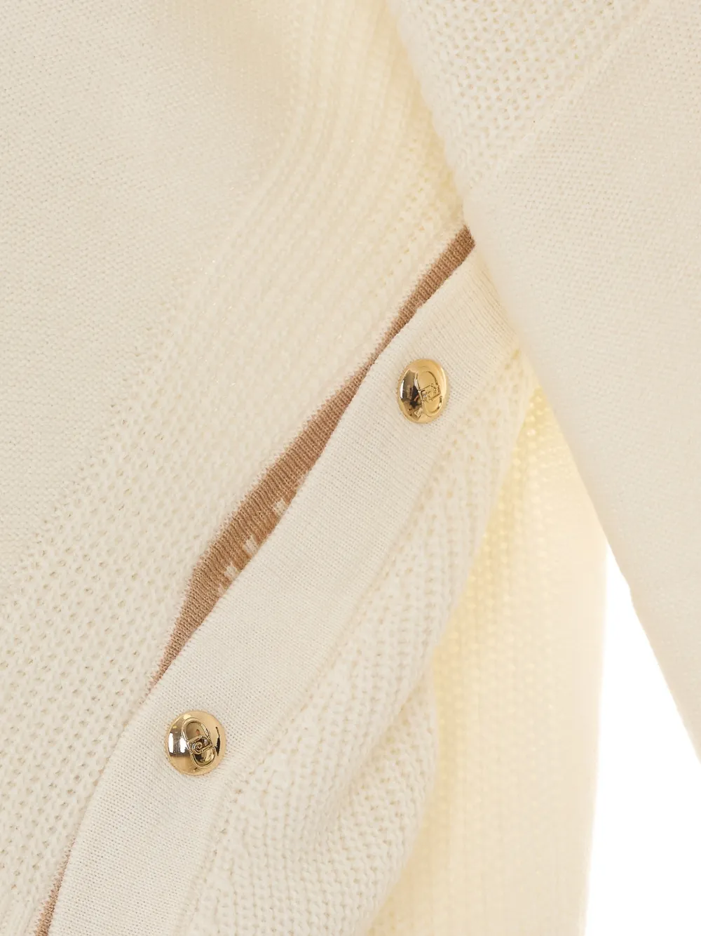 LIU JO Coltrui van wolblend met knopen Beige