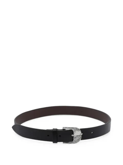 Orciani engraved-buckle leather belt