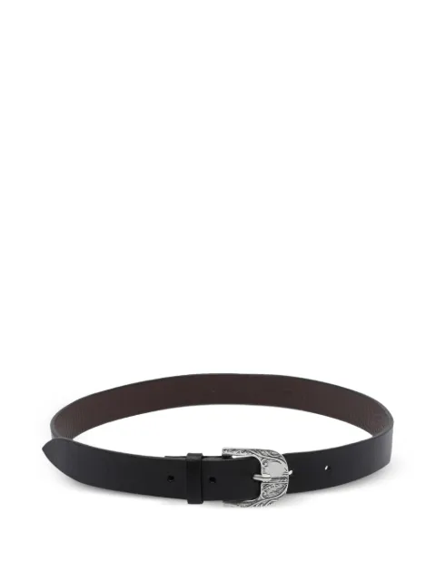 Orciani engraved-buckle leather belt