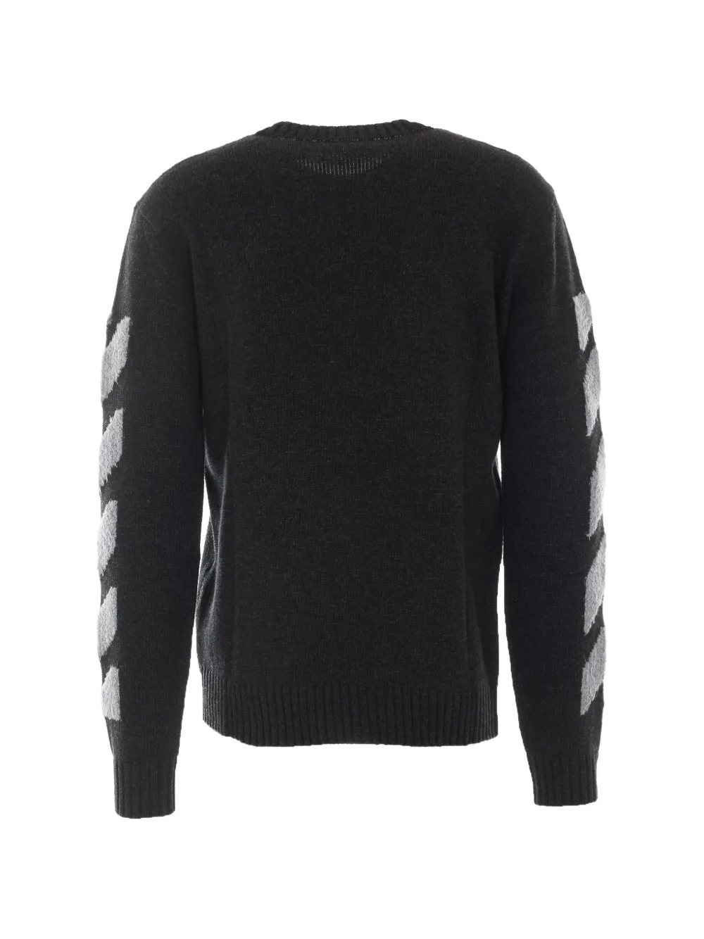 Off-White Diagonals gebreide trui met ronde hals Zwart