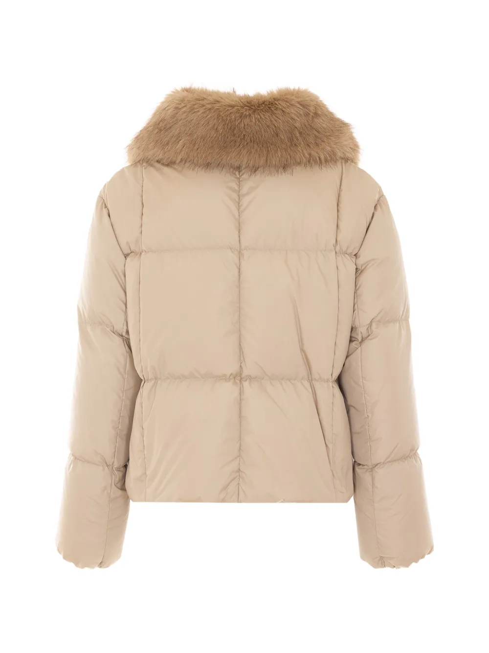Herno Donsjack met kraag van imitatiebont Beige