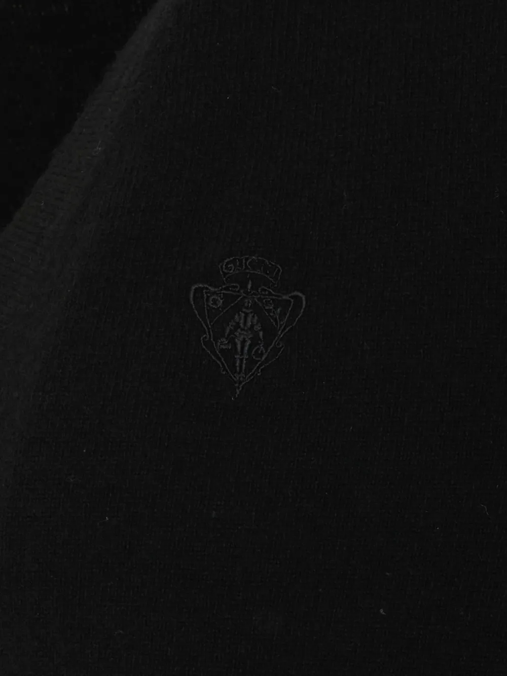 Gucci Vest met geborduurd logo en V-hals Zwart
