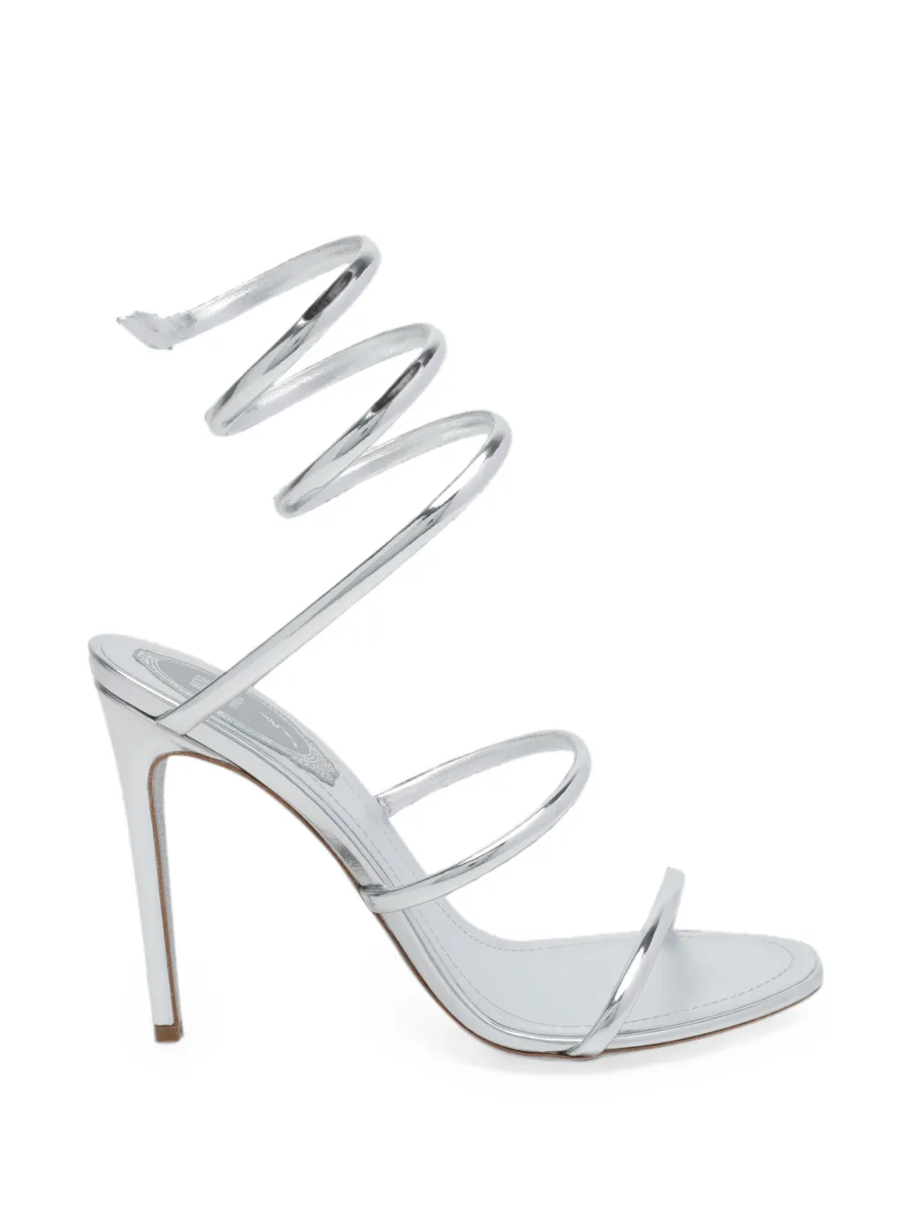 René Caovilla Cleo sandalen met hak Zilver