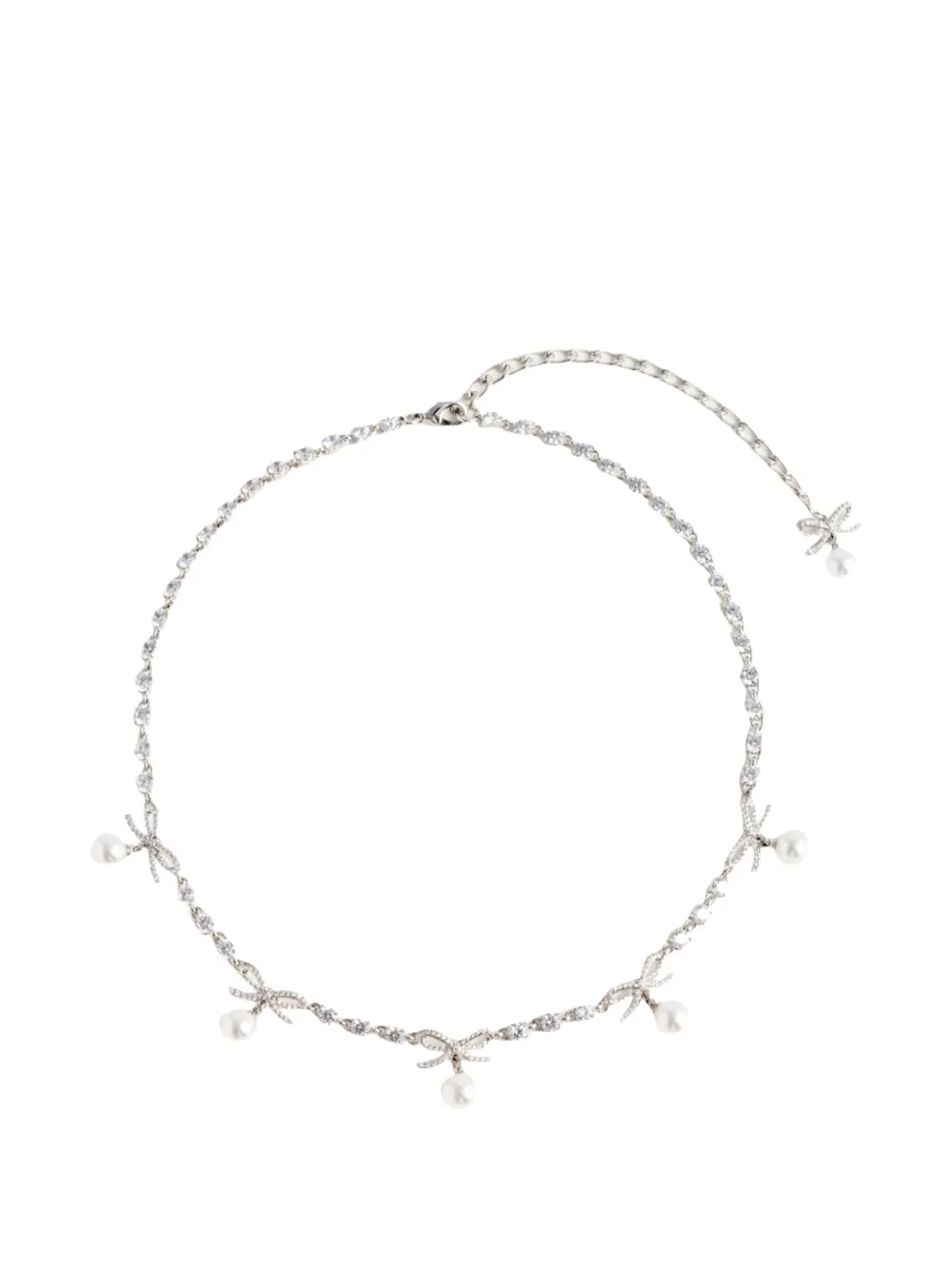 Self-Portrait bow-detail necklace