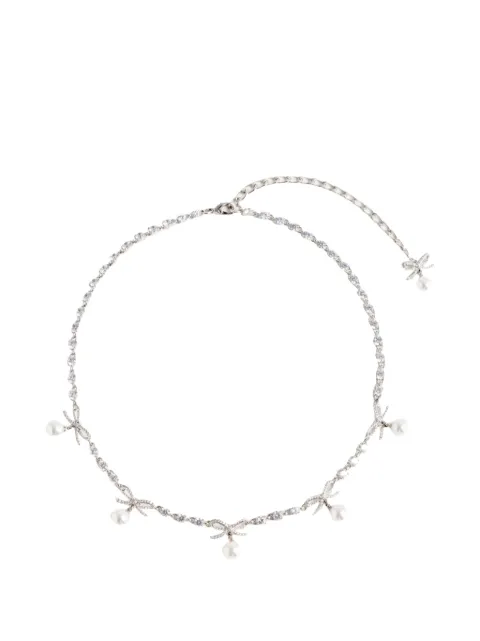Self-Portrait bow-detail necklace