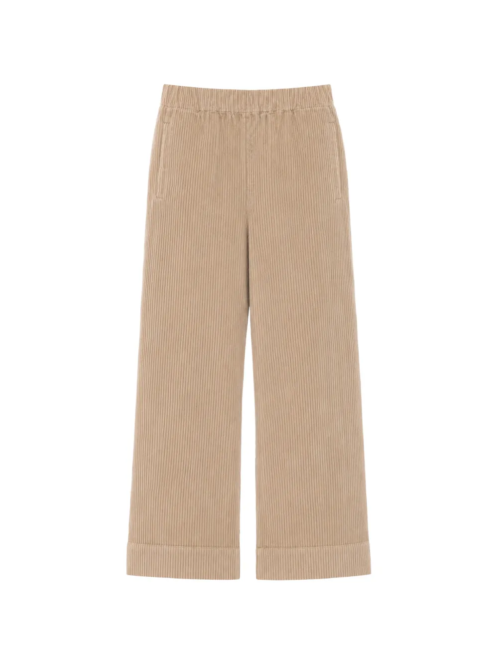 TRUE AVENUE Pensil corduroy wide-leg trousers