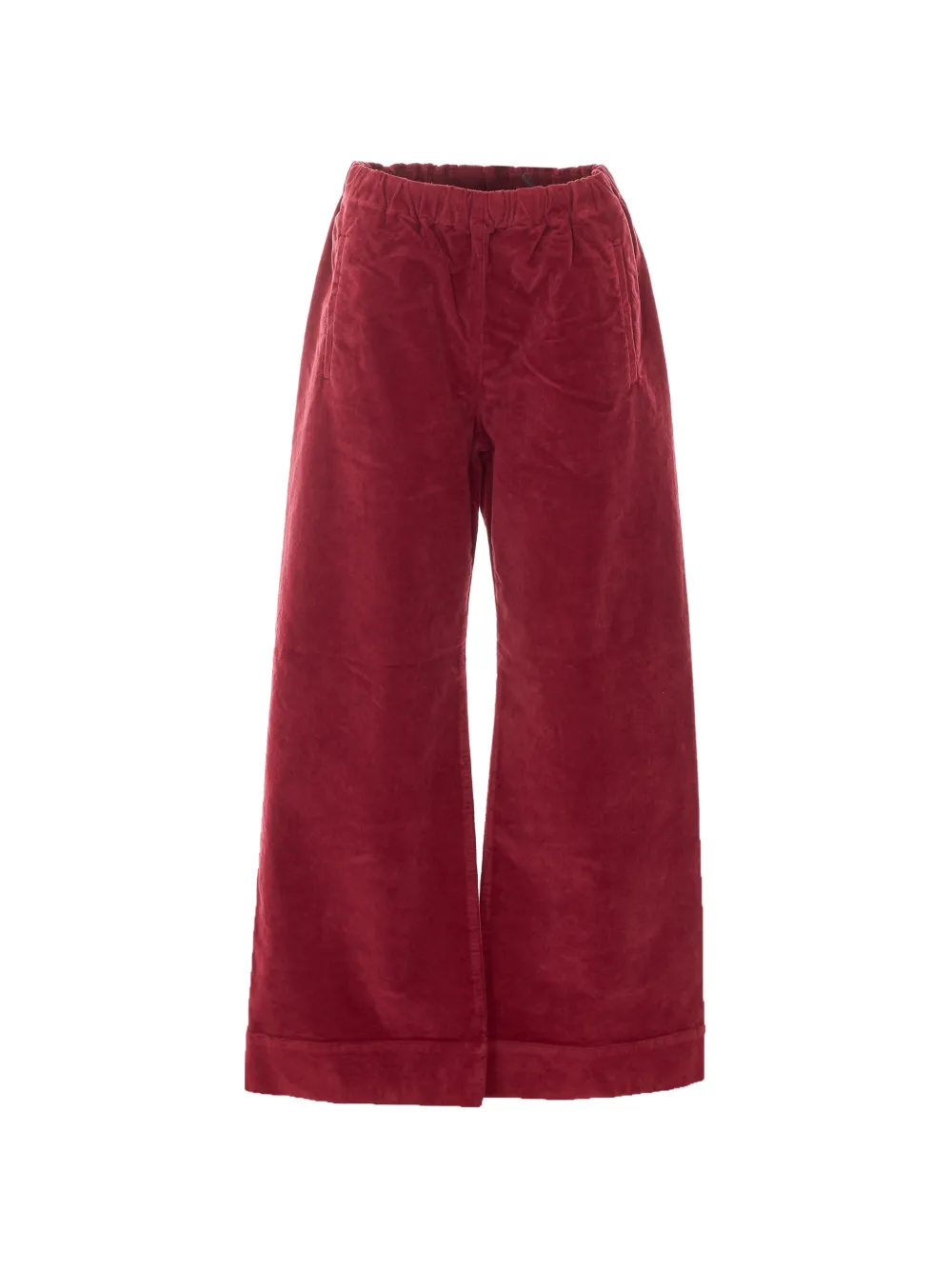 TRUE AVENUE Pensil velvet wide-leg trousers