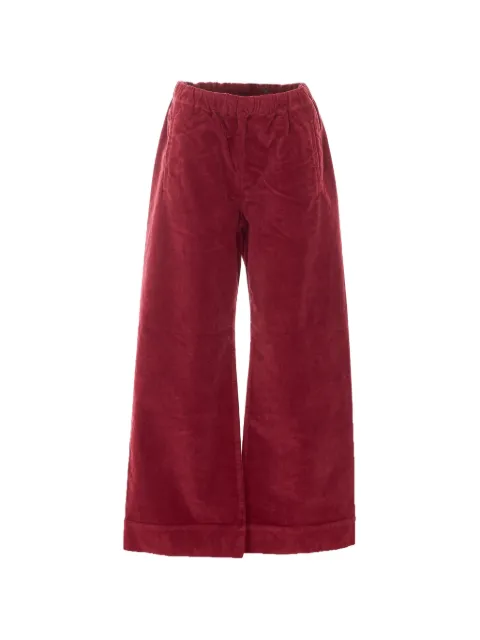 TRUE AVENUE Pensil velvet wide-leg trousers