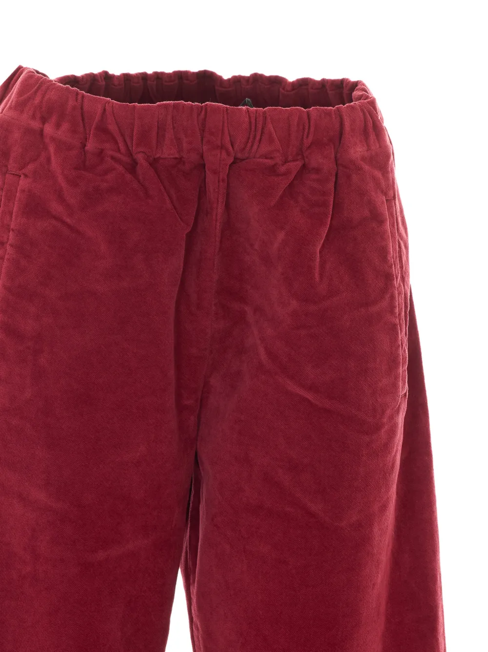 TRUE AVENUE Pensil fluwelen broek met wijde pijpen Rood