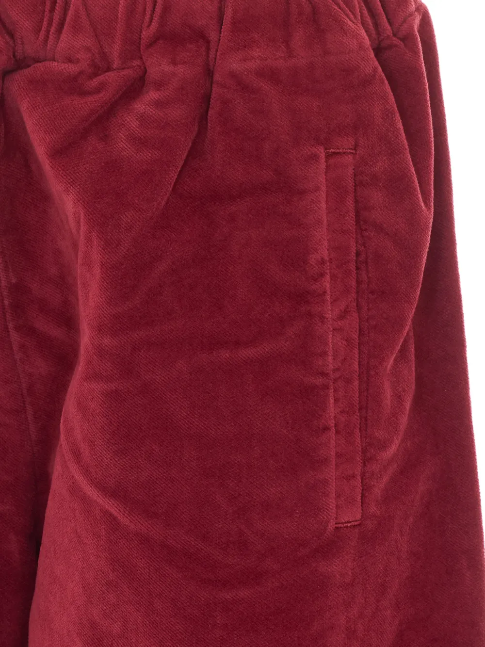 TRUE AVENUE Pensil fluwelen broek met wijde pijpen Rood