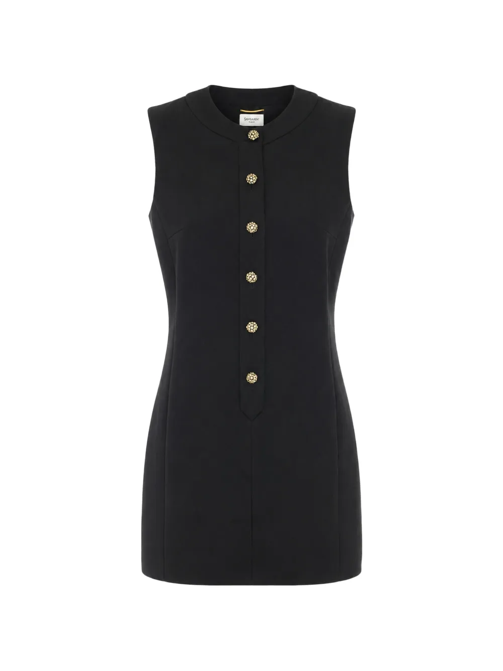 Saint Laurent crystal-embellished sleeveless mini dress