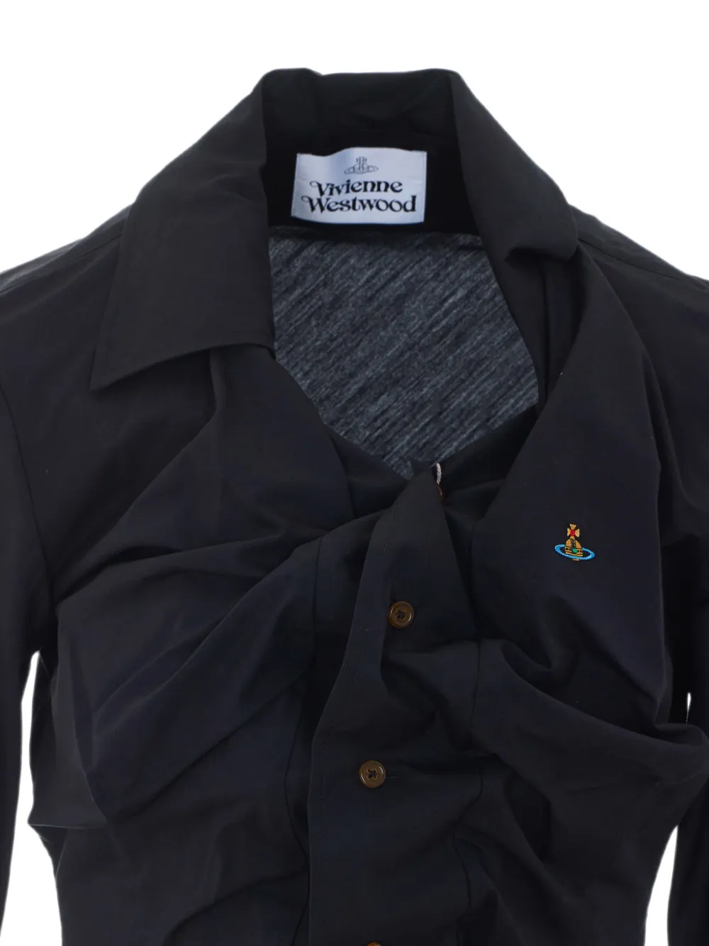 Vivienne Westwood Drunken gedrapeerde blouse Zwart