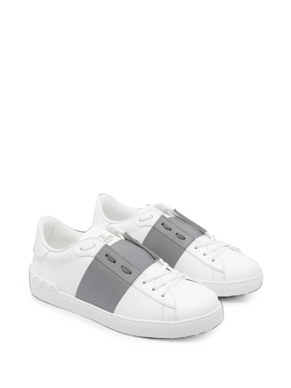 Valentino Garavani Open Rockstud lace-up sneakers Wit