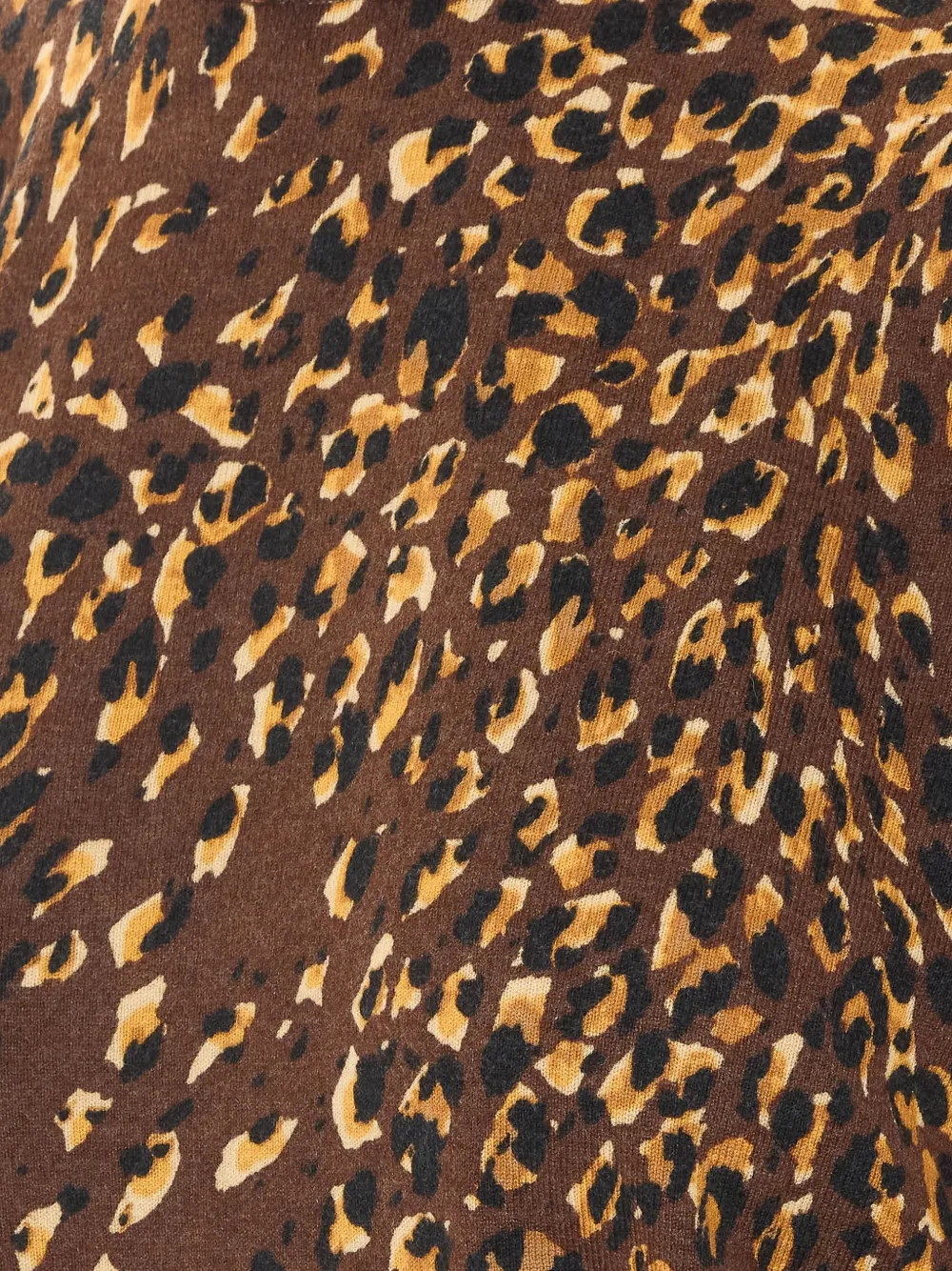 TWINSET T-shirt met dierenprint en hoge hals Bruin