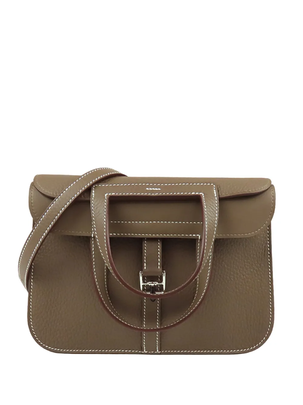 Hermès Pre-Owned 2023 Clemence Halzan 25 satchel - Marrone