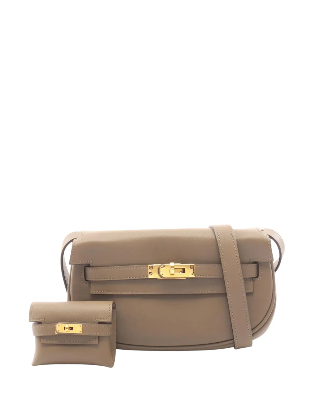 Hermès Pre-Owned 2023 Swift Kelly Moove crossbody bag - Braun
