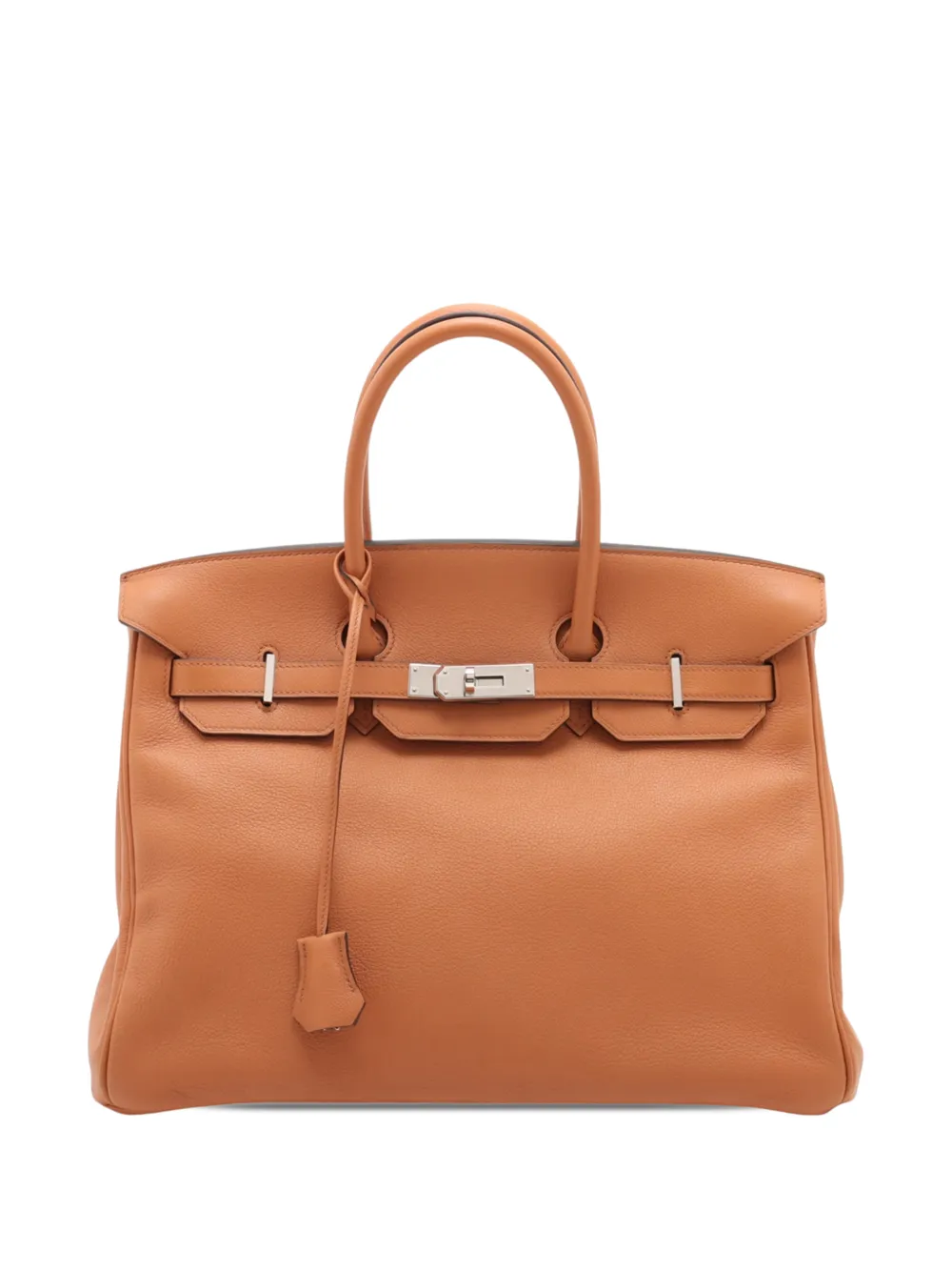Hermès Pre-Owned 2018 Taurillon Clemence Birkin Retourne 35 handbag - Marrone