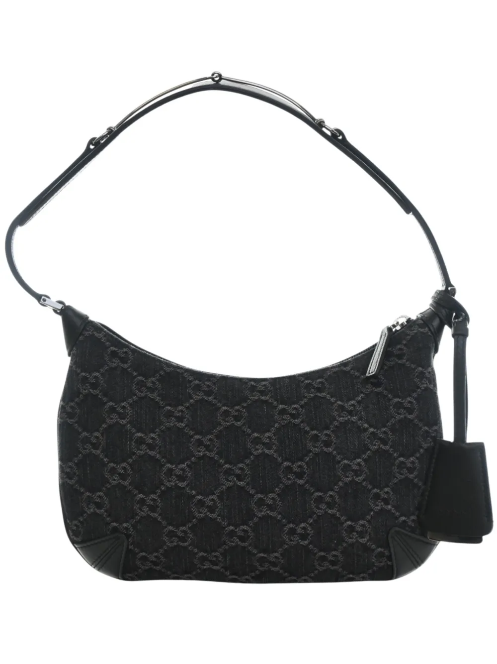 Gucci Pre-Owned 2016-2026 Small GG Denim Horsebit Slim hobo bag - Schwarz