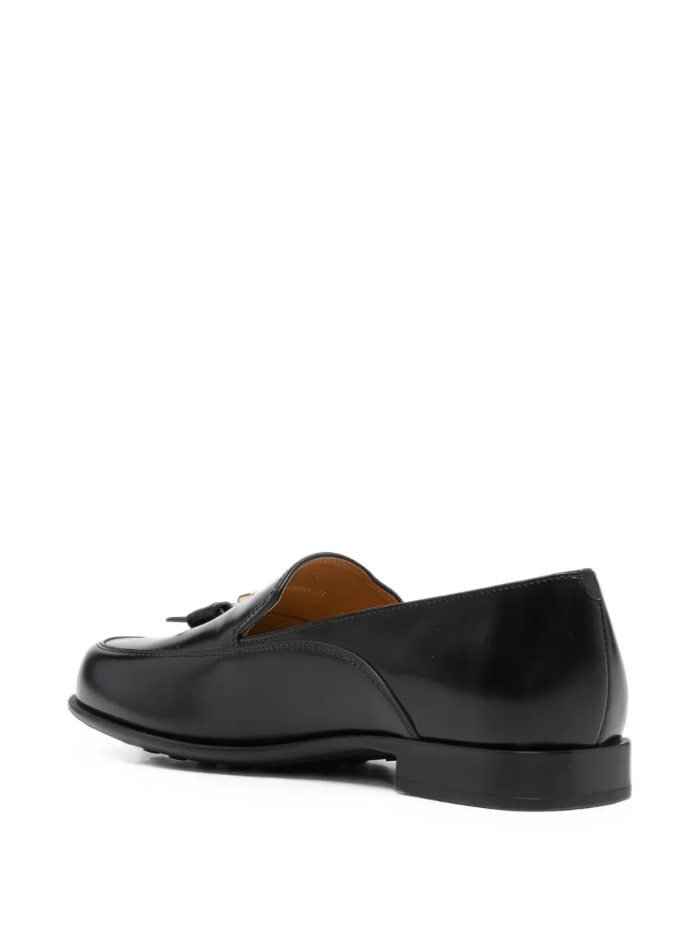 Tod's tassel leather loafers Zwart