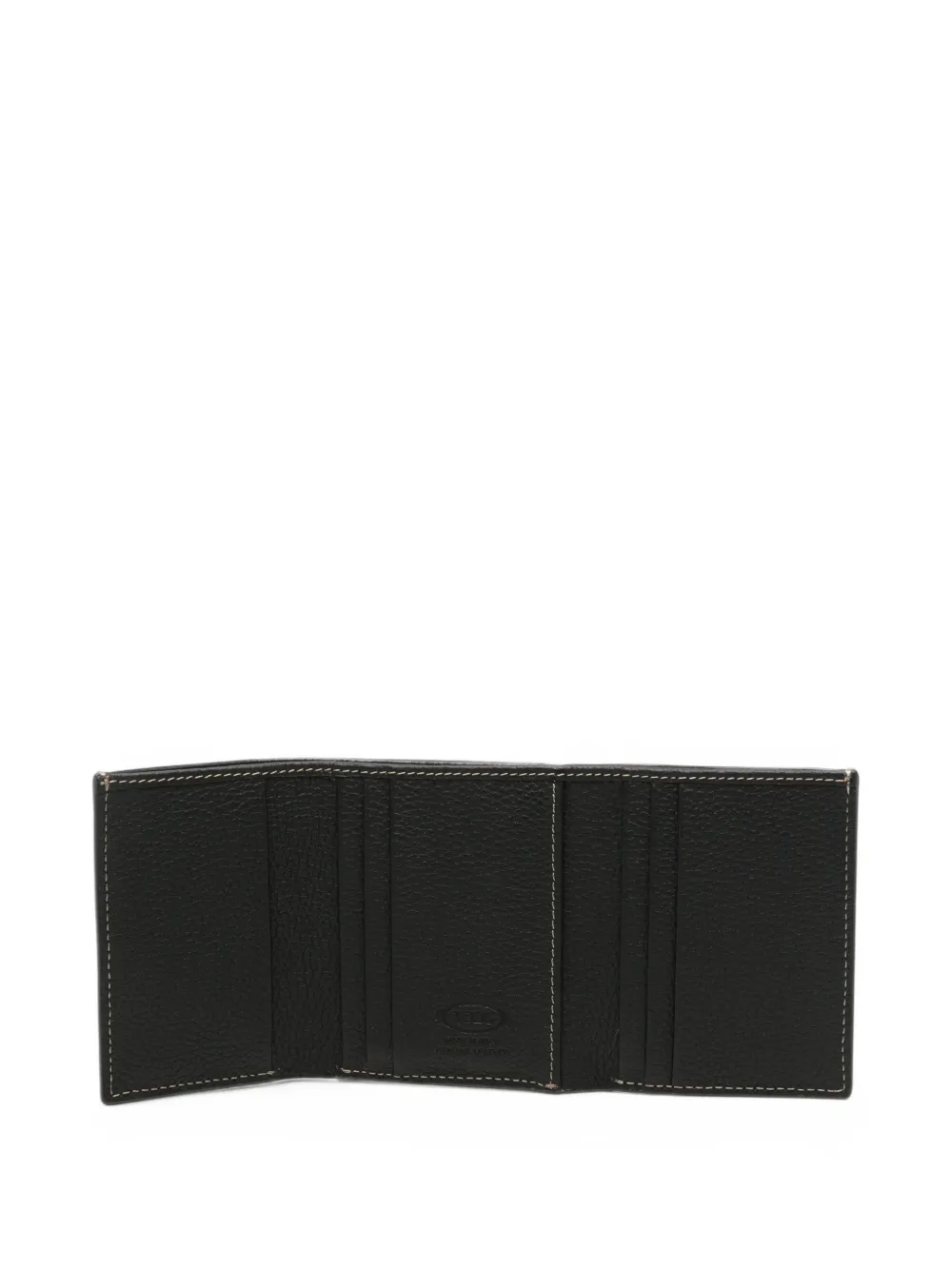 Tod's T Timeless pebbled leather wallet Zwart