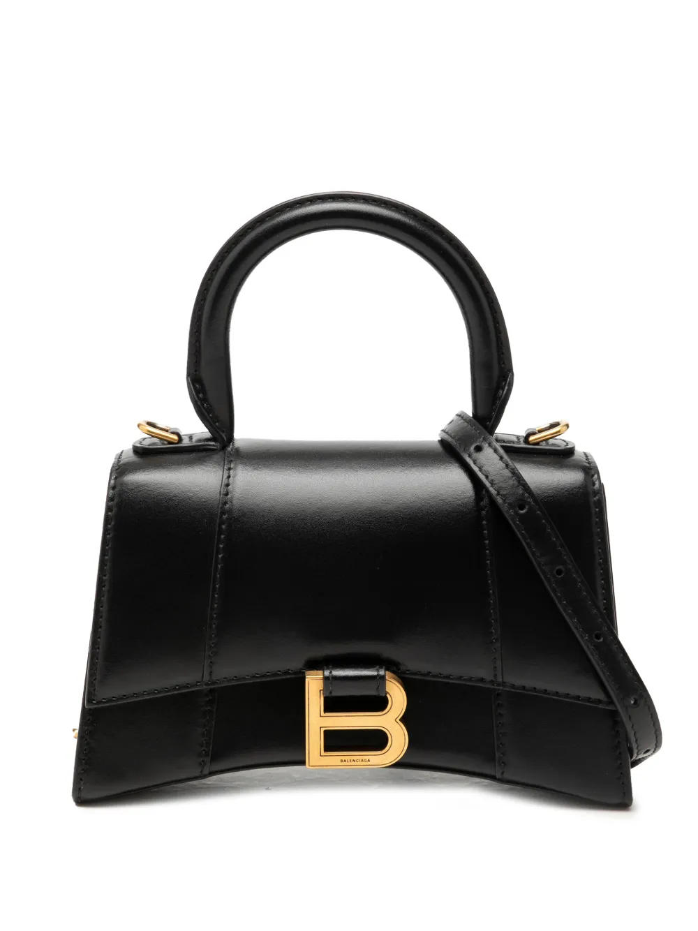 Balenciaga Pre-Owned 2005-2026 Small Shiny Box Calfskin Hourglass Top Handle Bag satchel - Schwarz