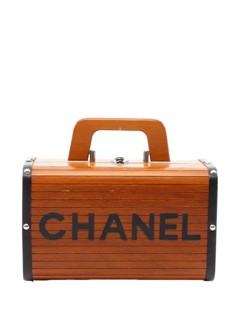 CHANEL Pre-Owned 1994-1996 Wooden Logo Top Handle Bag handbag