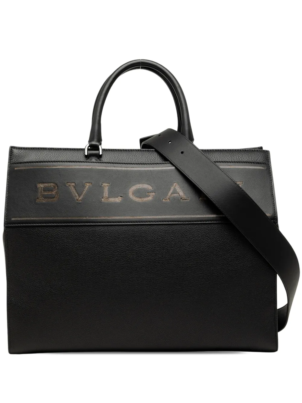 Bvlgari Pre-Owned 2010-2026 Leather Logo satchel - Schwarz