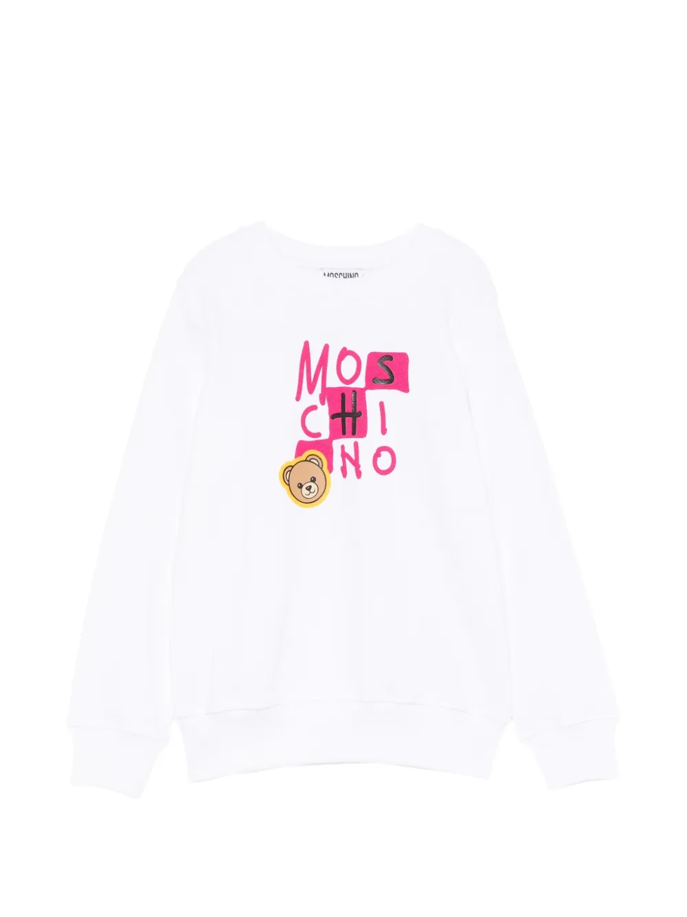 Moschino Kids Teddy Bear-print sweatshirt - Bianco