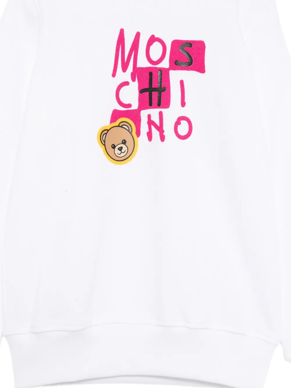Moschino Kids Sweater met teddybeerprint Wit