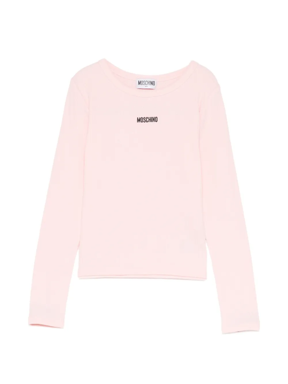 Moschino Kids logo-embroidered T-shirt - Rosa