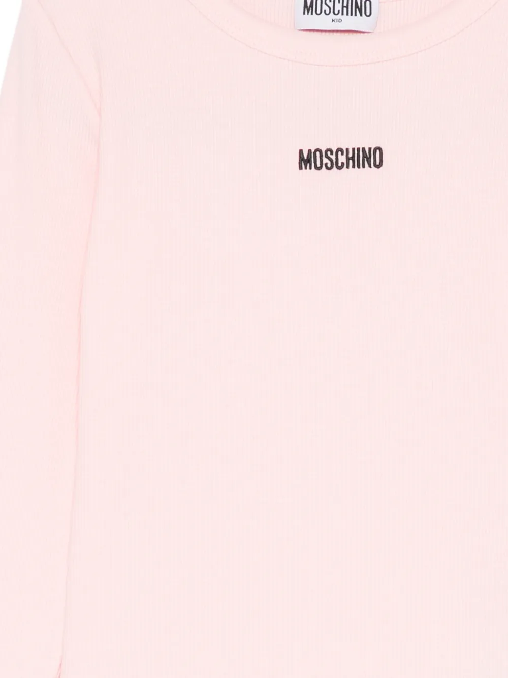 Moschino Kids logo-embroidered T-shirt Roze