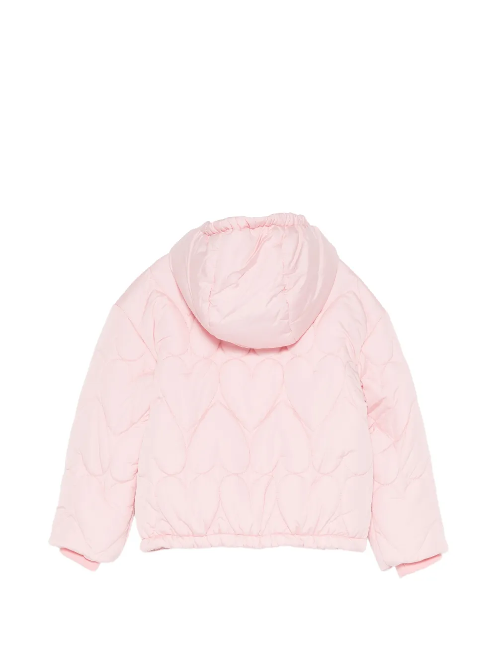 Moschino Kids Teddy Bear heart-quilted jacket Roze