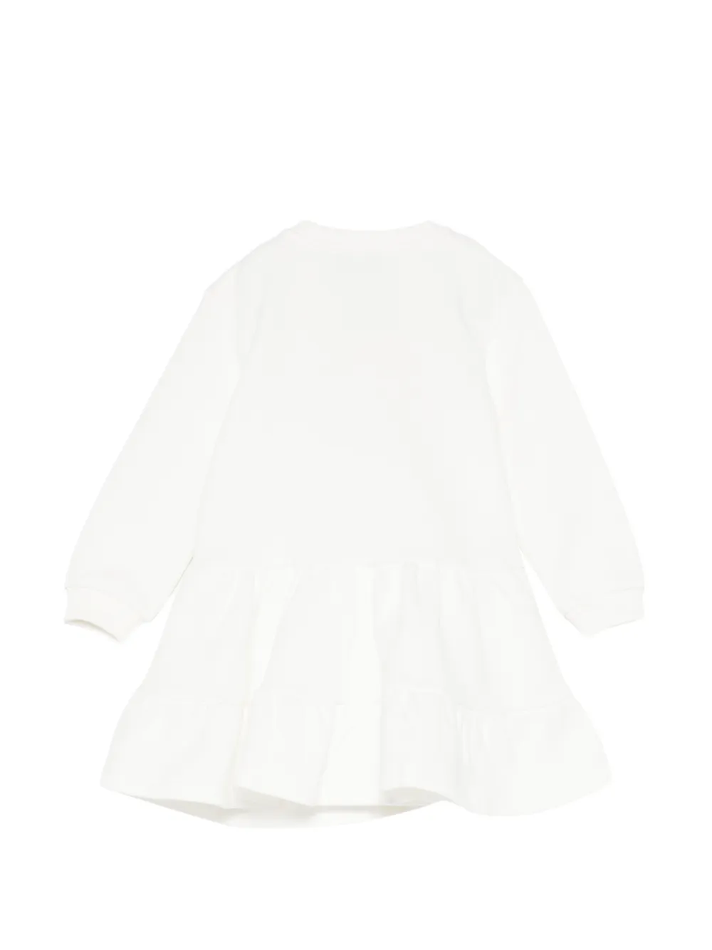 Moschino Kids popcorn-print tiered dress Wit