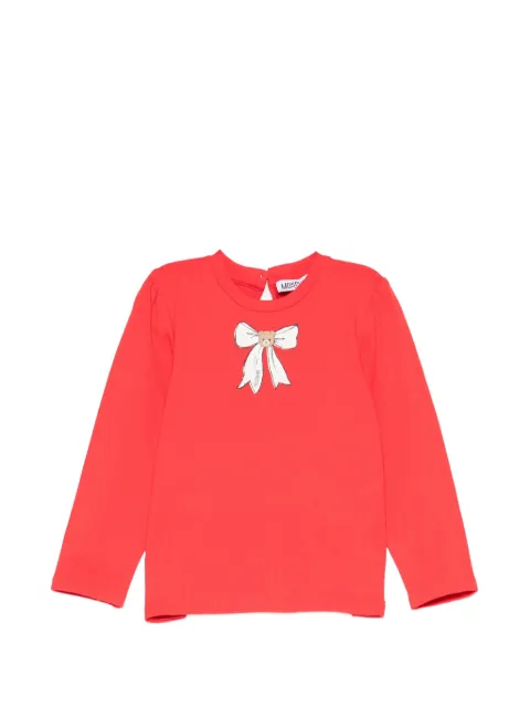Moschino Kids bow-print T-shirt