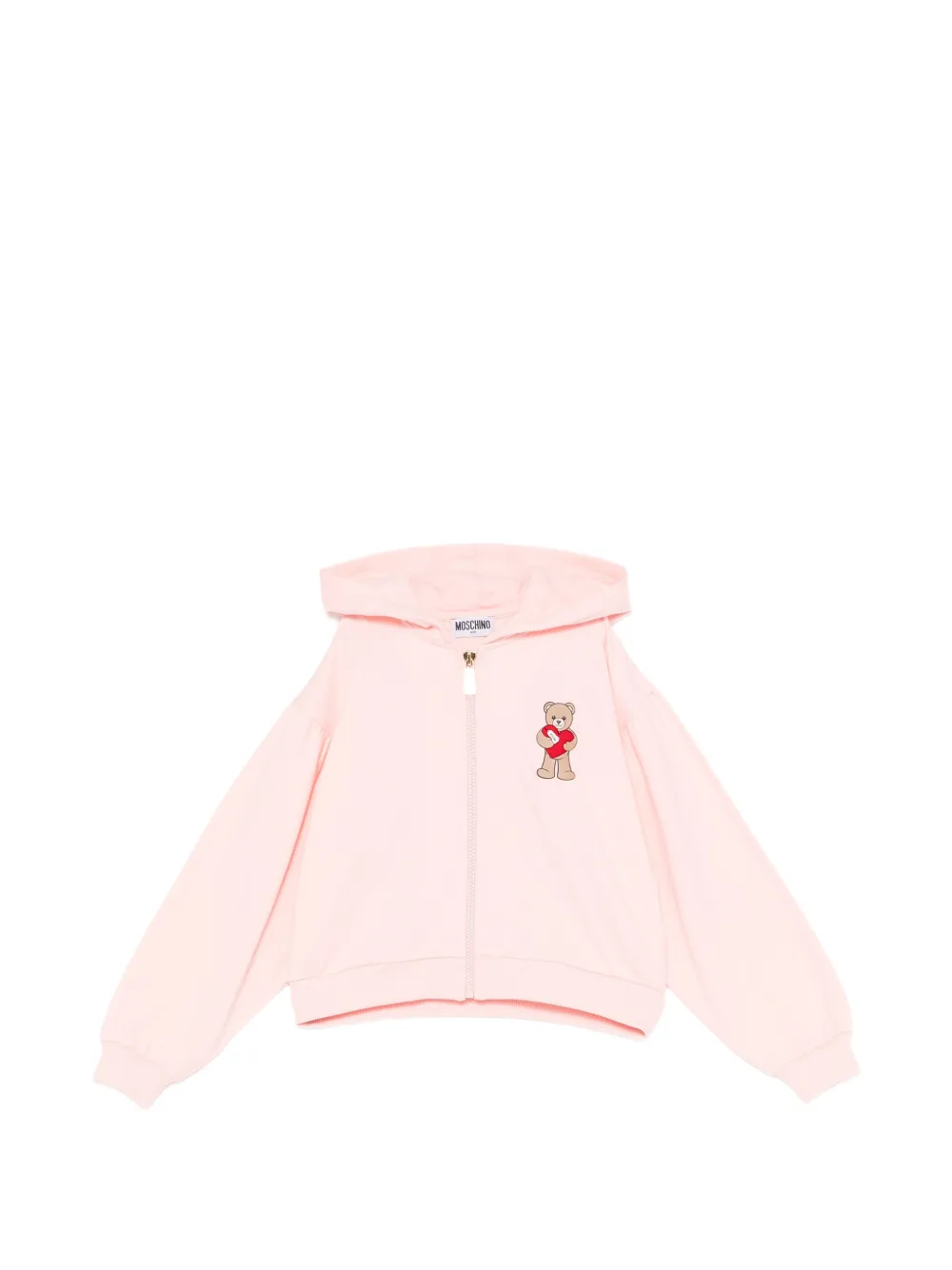 Moschino Kids Teddy Bear zip-up hoodie - Rosa