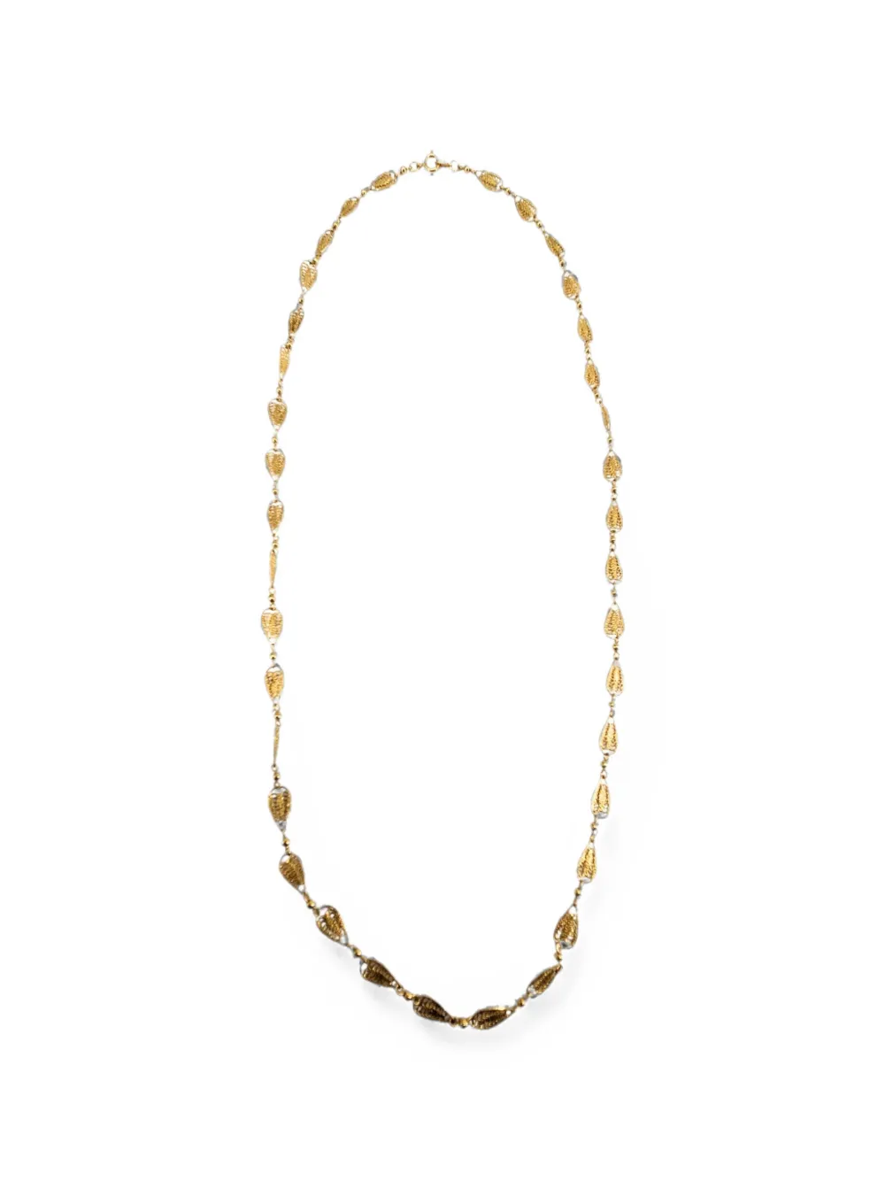 Madison 1960s filigrane Halskette mit Blattdetail - Gold