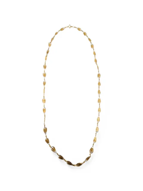 Madison 1960s filigree leaf-link necklace