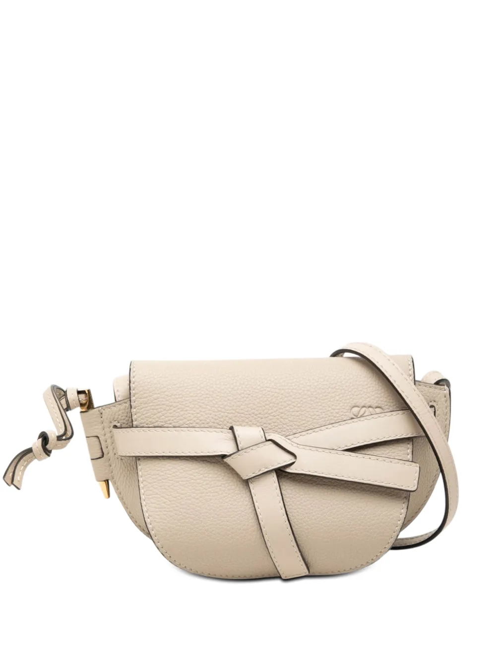 Loewe Pre-Owned 2019 Mini Leather Gate crossbody bag - Braun
