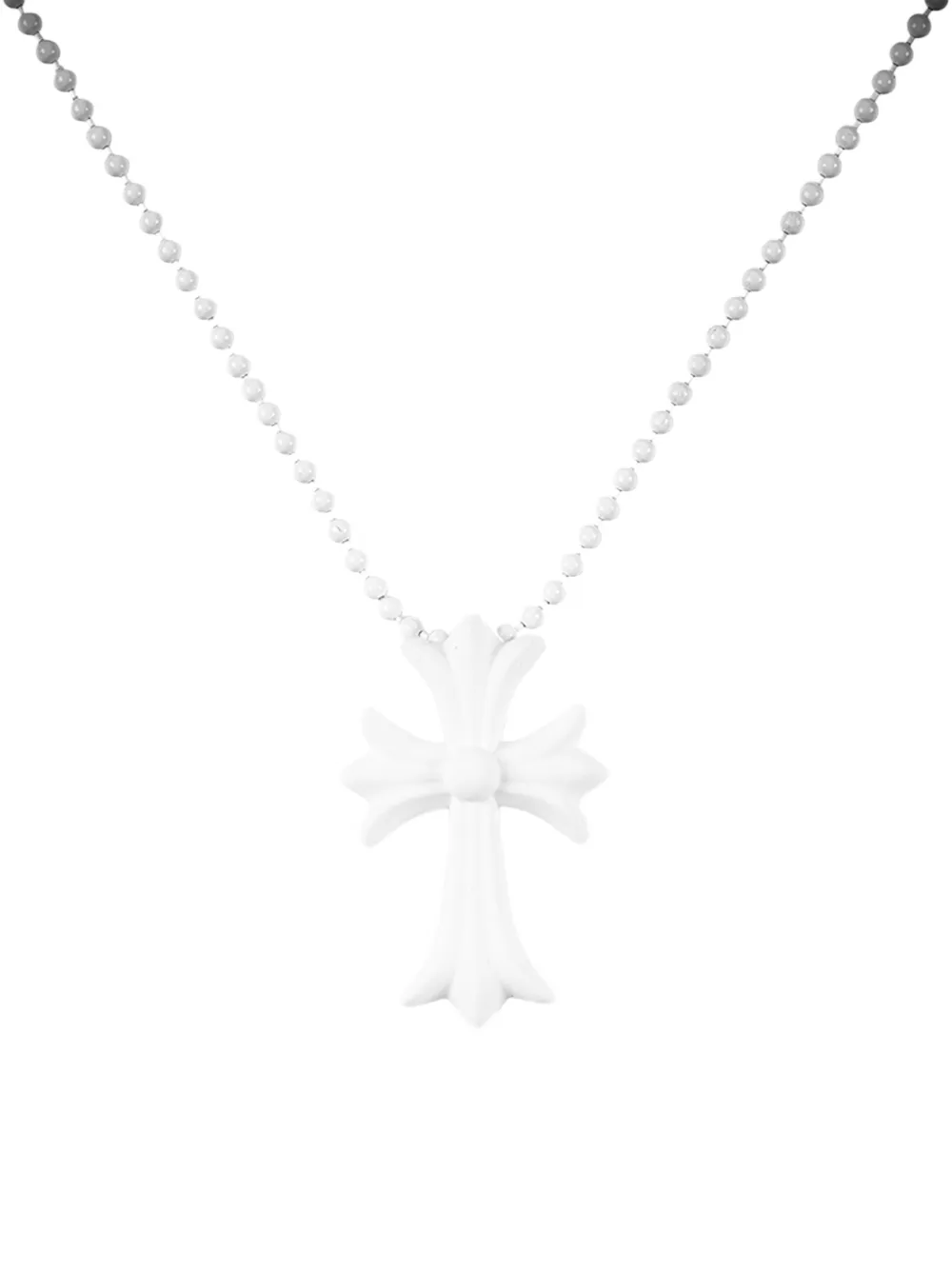 Chrome Hearts cross-pendant necklace - Bianco