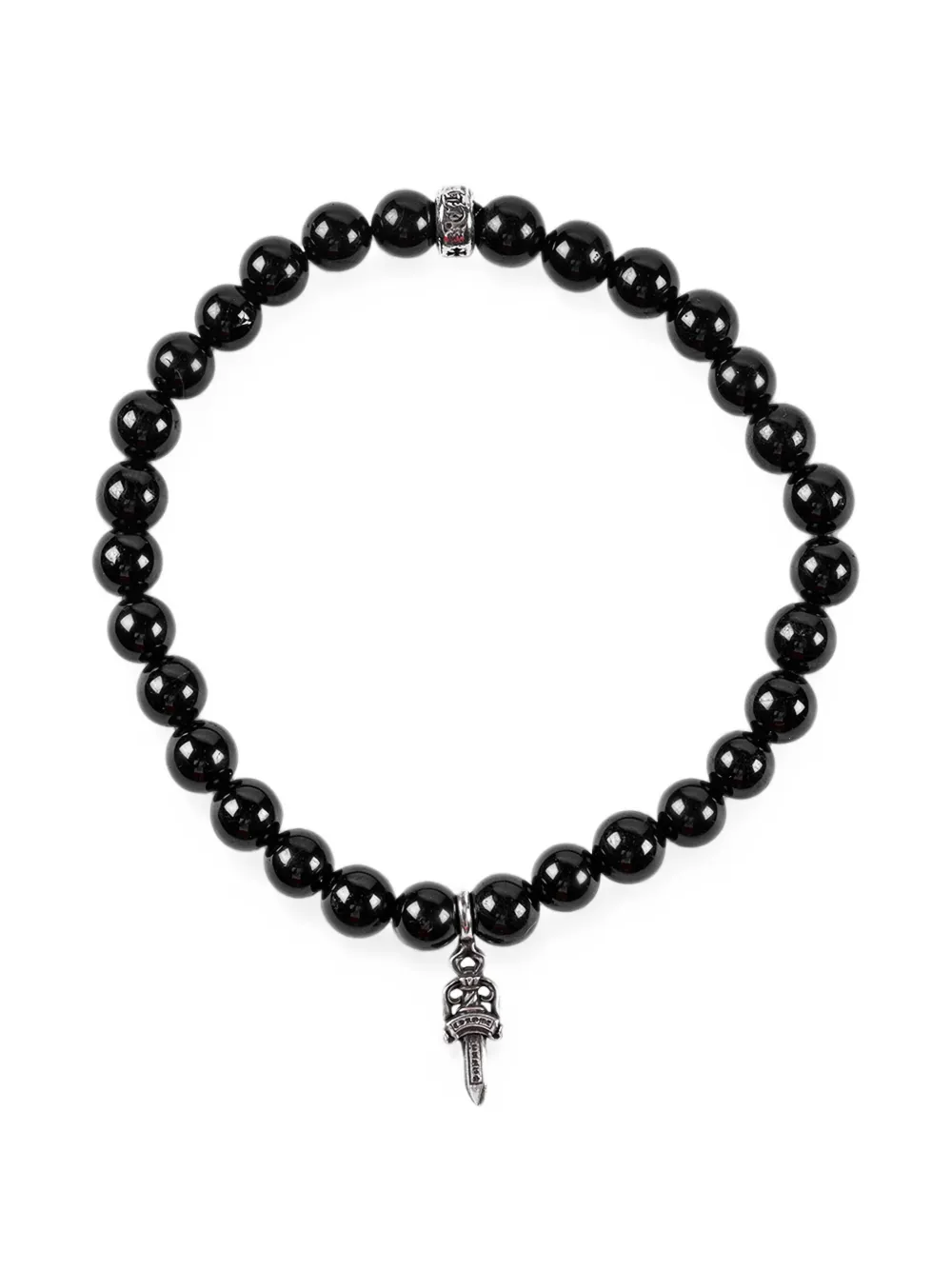 Chrome Hearts Dagger beaded bracelet - Nero