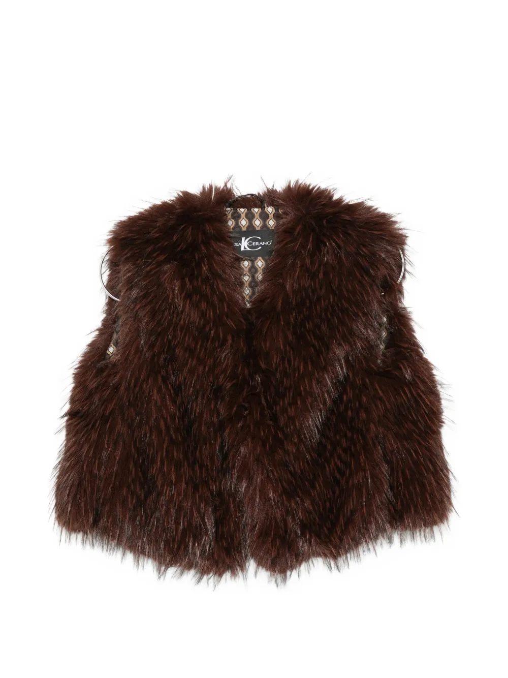 Luisa Cerano faux-fur gilet - Braun
