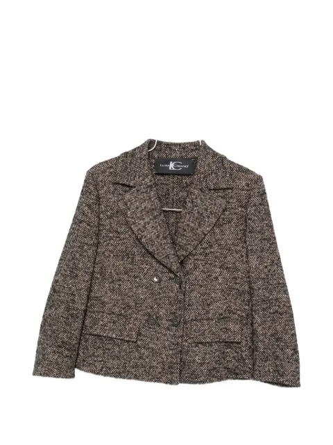 Luisa Cerano double-breasted herringbone-tweed jacket