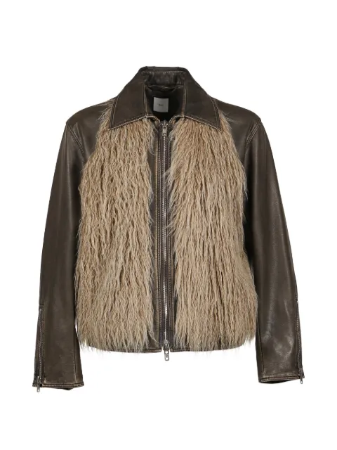 FILTH faux-fur trim jacket