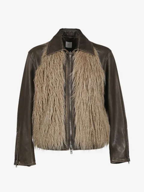 FILTH faux-fur trim jacket