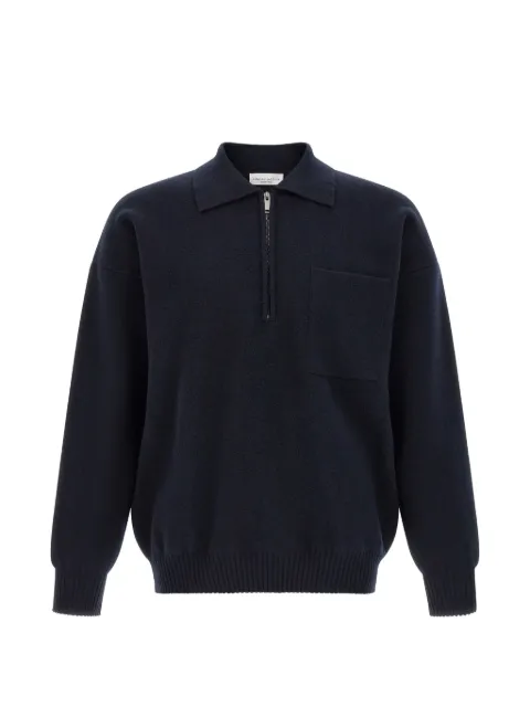 Roberto Collina half-zip chest-pocket polo shirt
