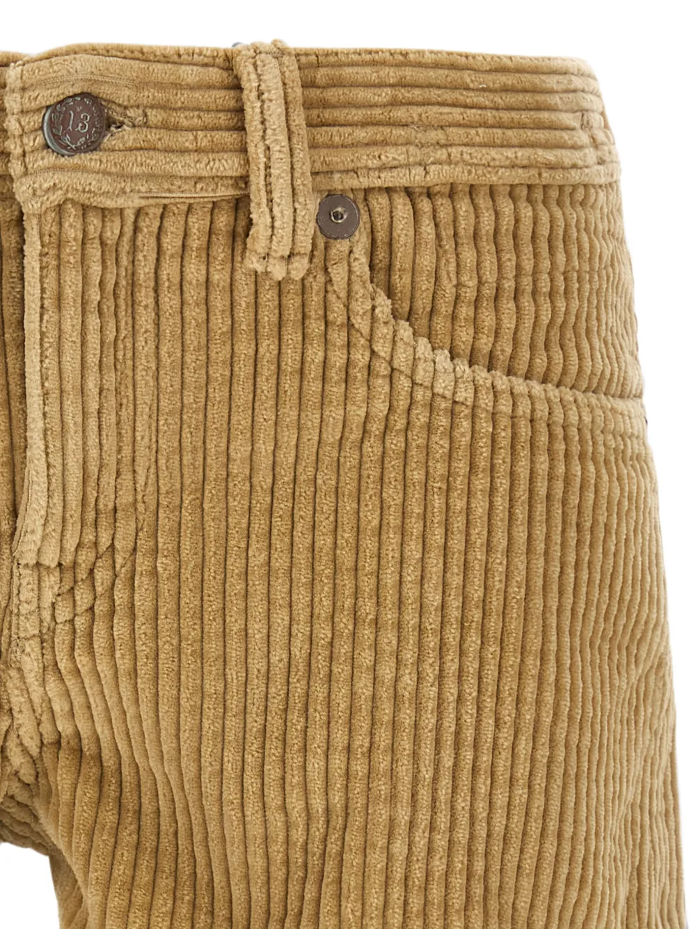 R13 Effie ribfluwelen shorts Beige