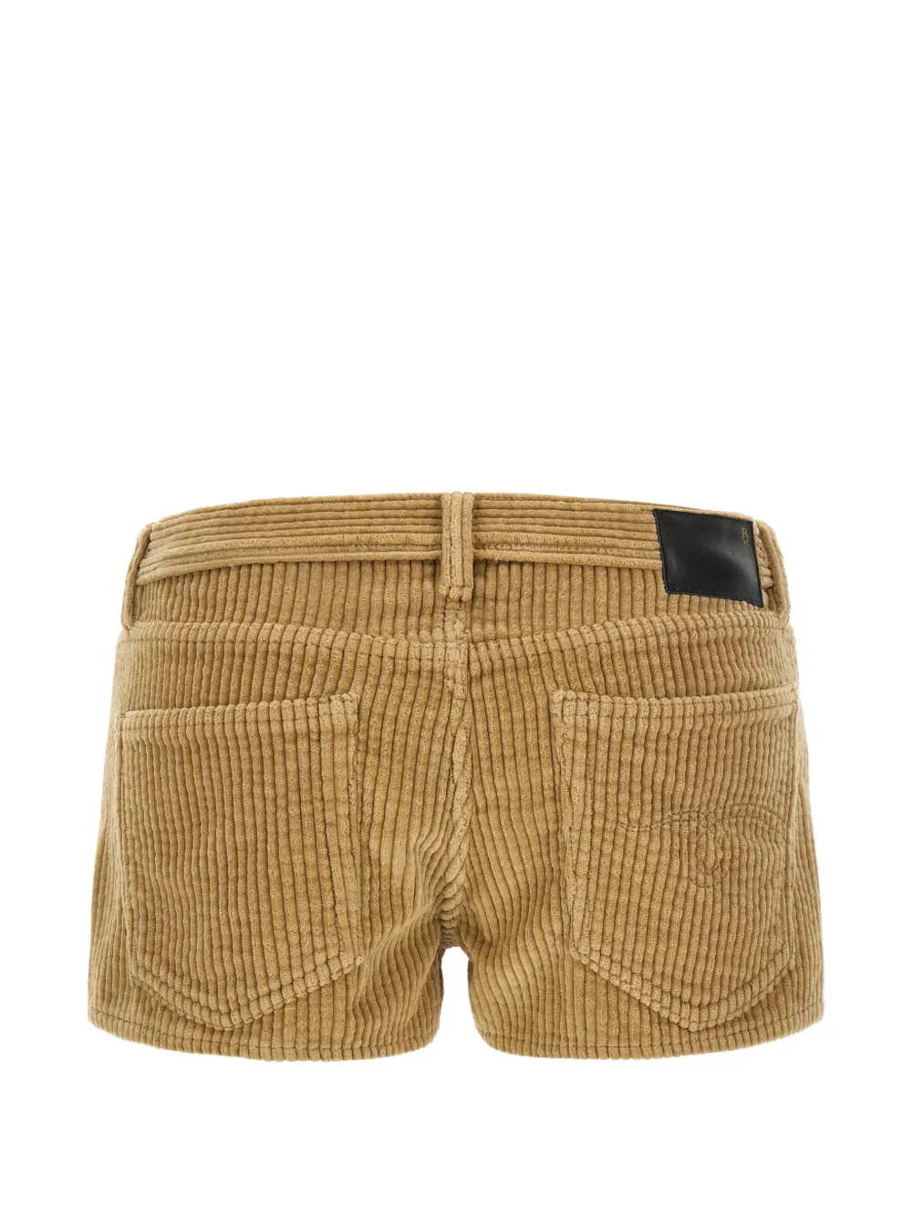 R13 Effie ribfluwelen shorts Beige